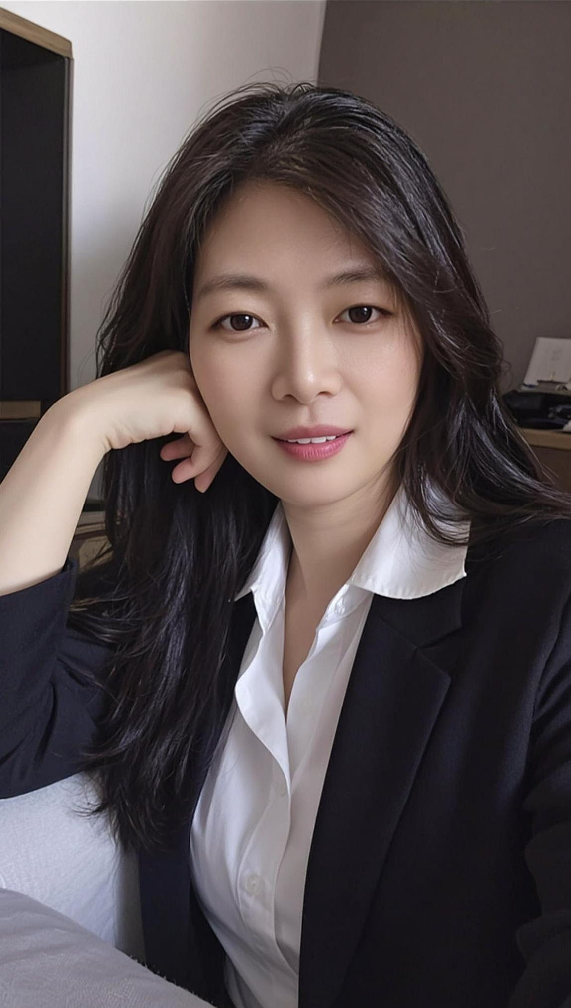 AI通勤风自拍上热搜甜系女孩甜美优雅写真热门