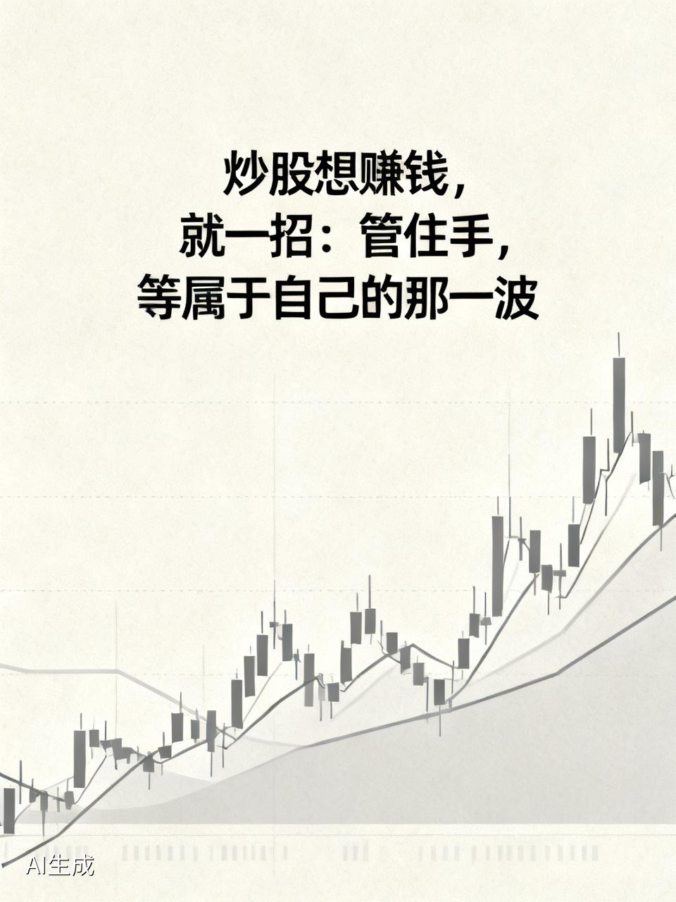 炒股想赚钱，就一招：管住手，等属于自己的那一波。你回头看那些所谓的“高手”，