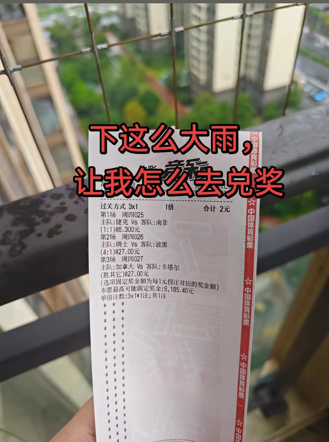 世界杯彩票两块钱中9185元！这个技术也是太牛了！这真的是技术型玩家才能挣这