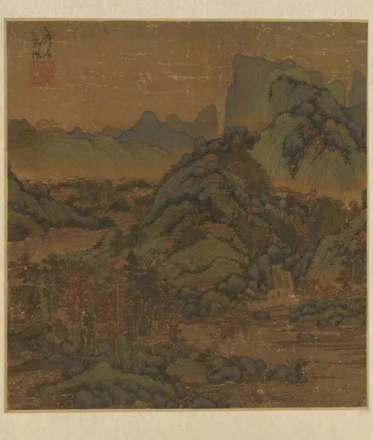 元马琬绘画。马琬，生卒年不详，元末画家。字文璧，号鲁钝生，灌园人，秦淮（今江