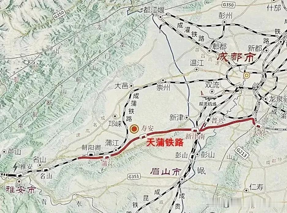 四川这条“存在感不高”的铁路，最近悄悄走到了临门一脚。天蒲铁路，也就是天府站到蒲
