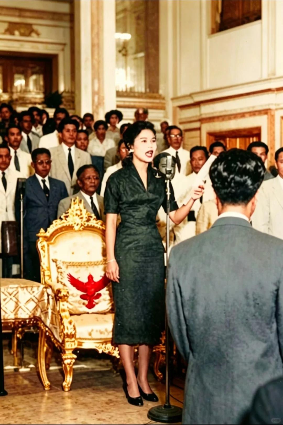 1956年，24岁的诗丽吉正式成为“QueenRegent”，即摄政王后”。