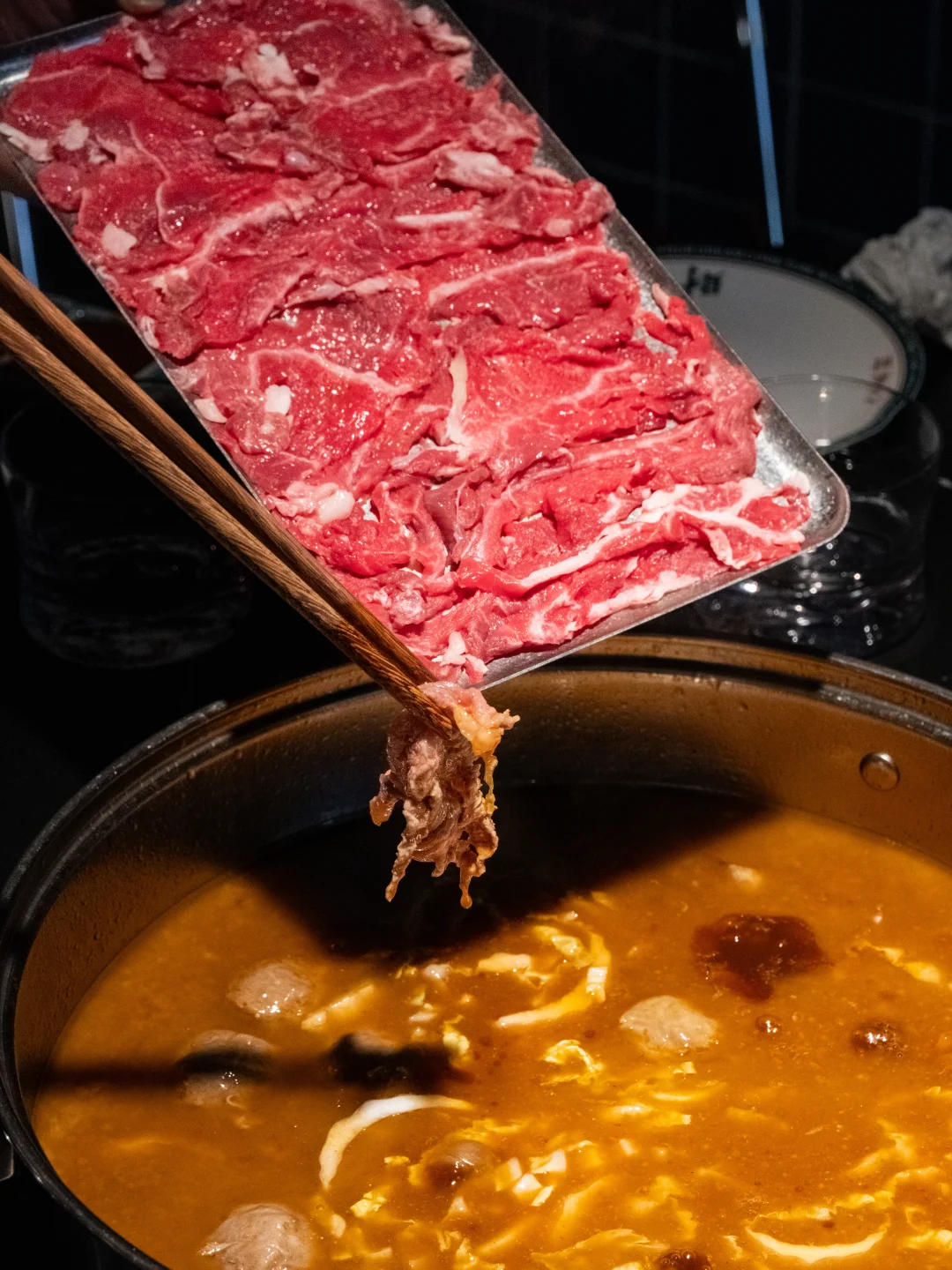 潮汕卤水火锅！烫出来粉粉嫩嫩牛肉超级好吃！