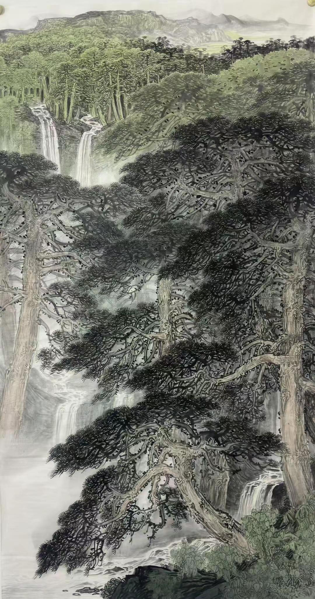 六尺现货。写意山水纯手绘山水画创作者中心创作灵感传统国画山水