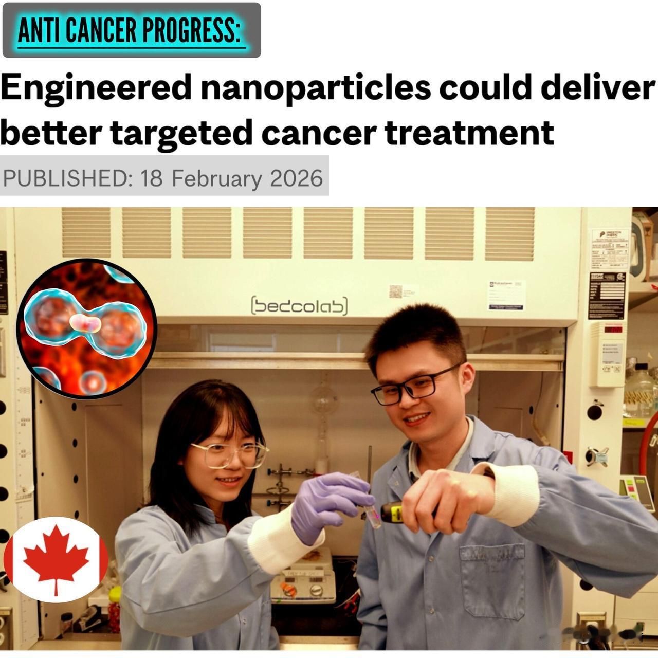 加拿大一家癌症研究所的科学家们开发出了工程纳米颗粒，可以将免疫疗法药物直接输送到