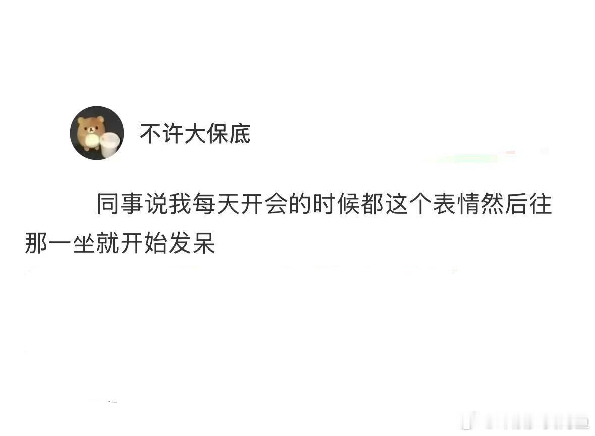上班开会的我就这个样子​​​