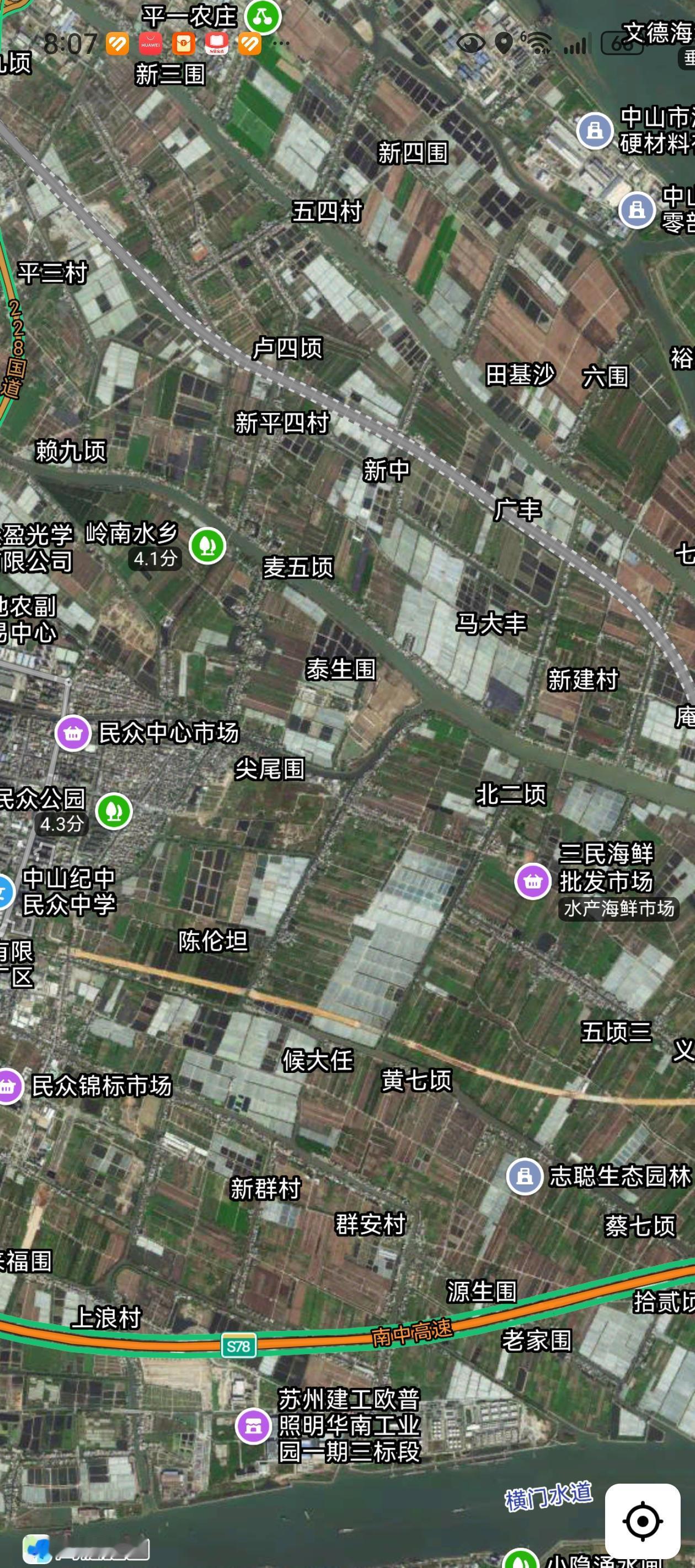 原以为中山没什么土地了。其实，你仔细看中山，并不是像东莞的那样密密麻麻。中山