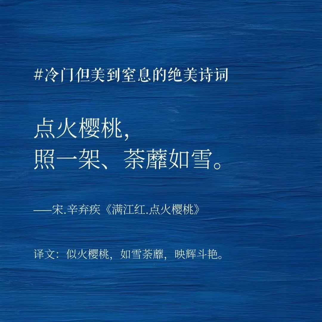 冷门但美到窒息的绝美诗词 ​​​