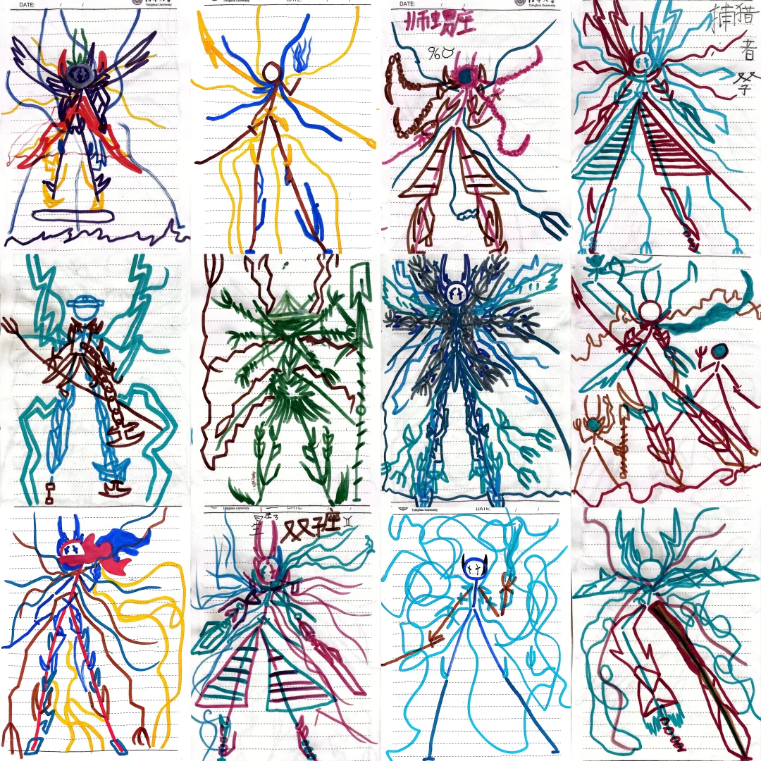 6岁娃最近疯狂画火柴人