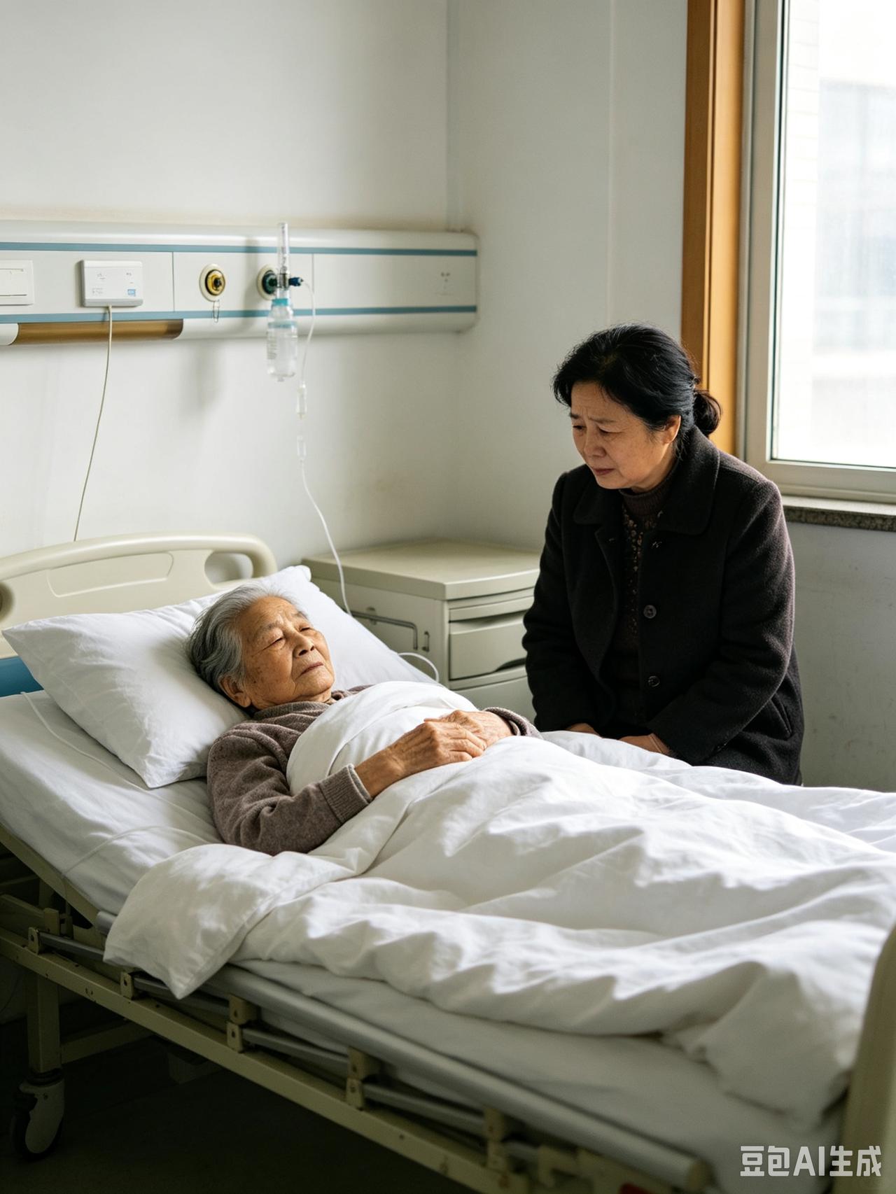 92岁邻居住院，护工280一天。她不怕花钱，怕的是儿子请不起假回来邻居大姐9