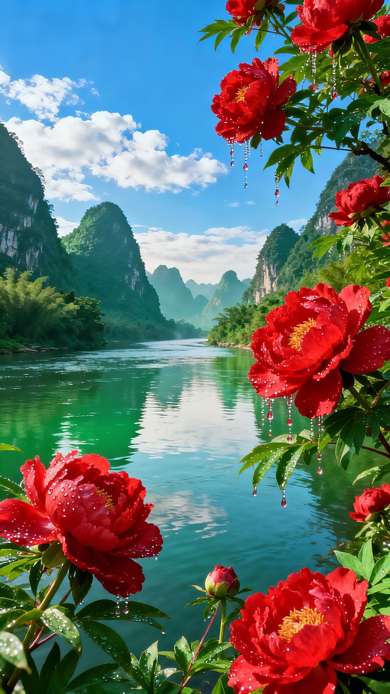 @我要上热门桂林漓江山水山水间的诗意画卷桂林山水美如画漓江山水美景图。