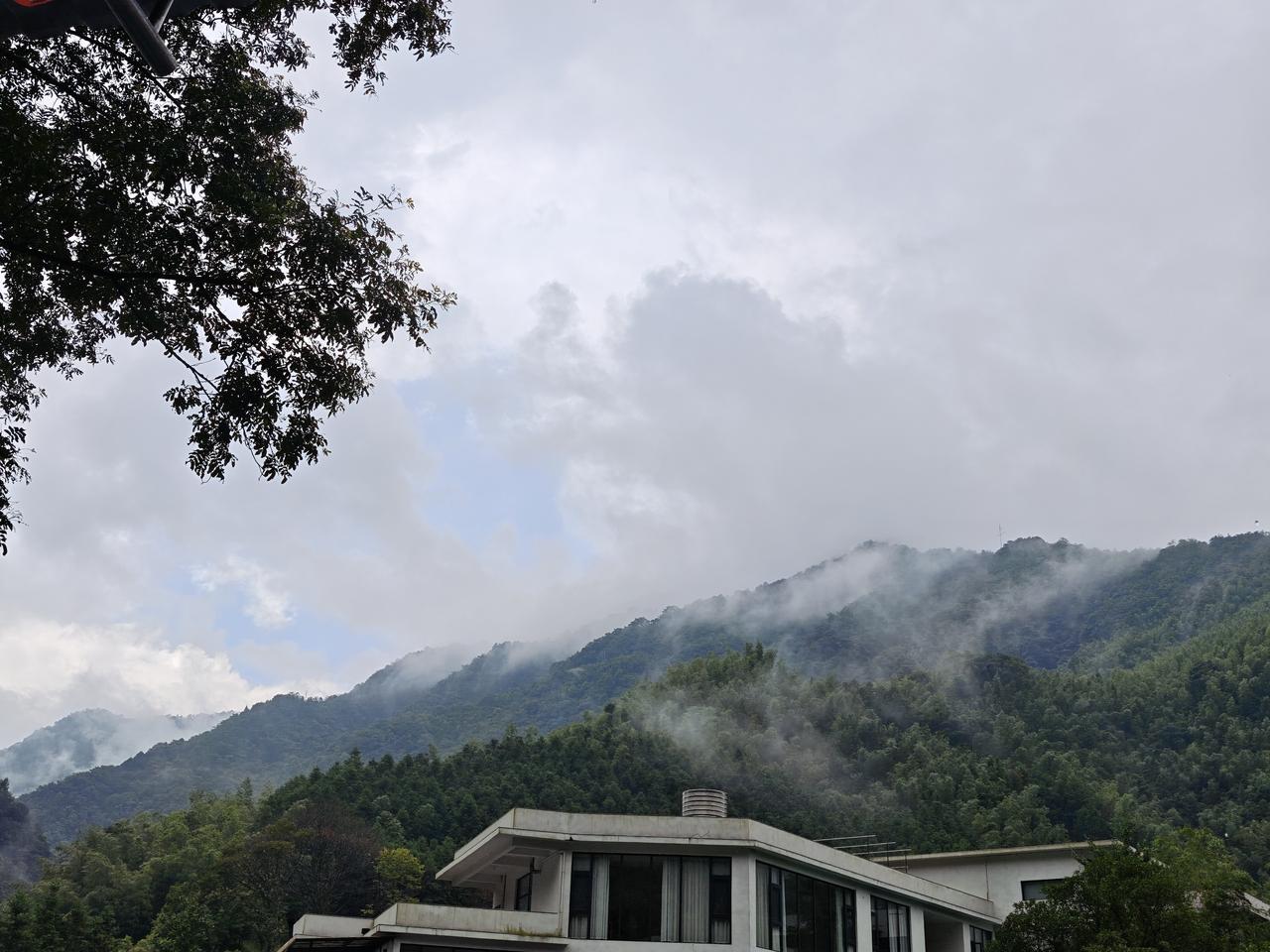 秋日生活打卡季盛夏初秋的午后，天上下着淅淅沥沥的小雨，远处的高山上云雾缭绕，空气