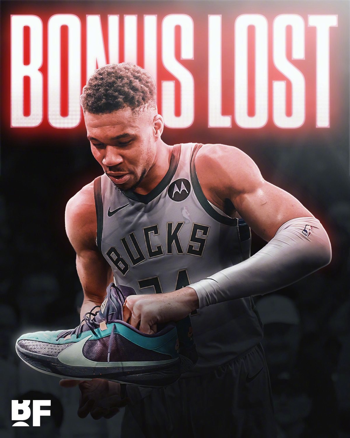 扬尼斯·阿德托昆博因球队未批准其出战，损失了一笔高额耐克奖金——该条款要求他本赛