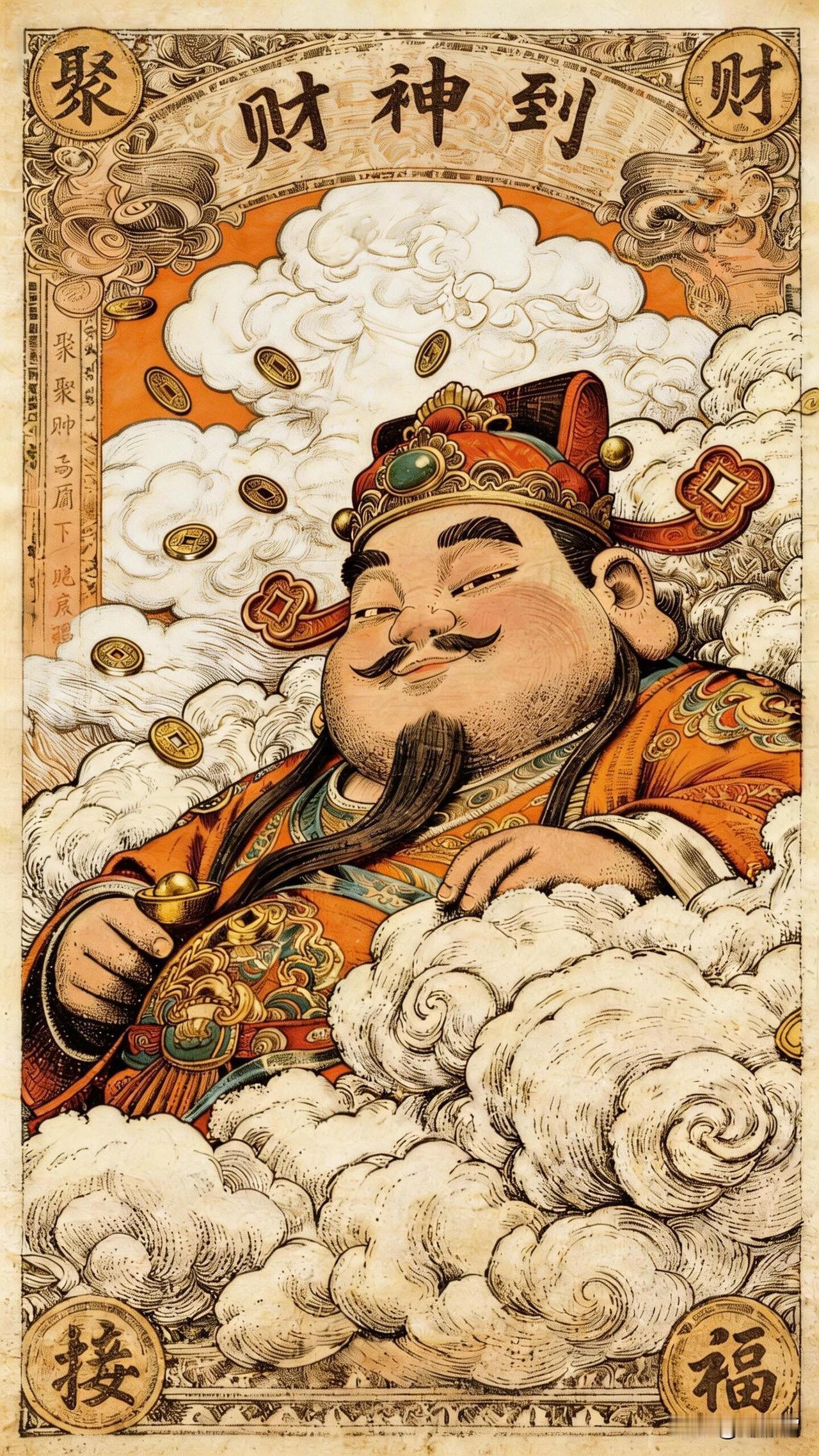 初五迎财神｜好运壁纸把福神揣进兜里，把好运顶在头上。2026，做个有福气的小富