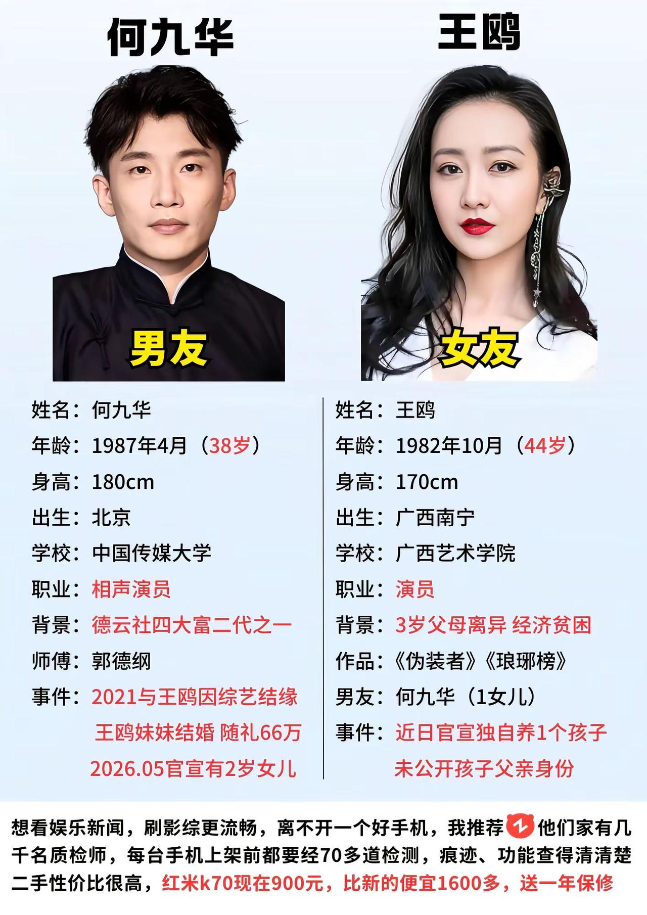 何九华和王鸥。