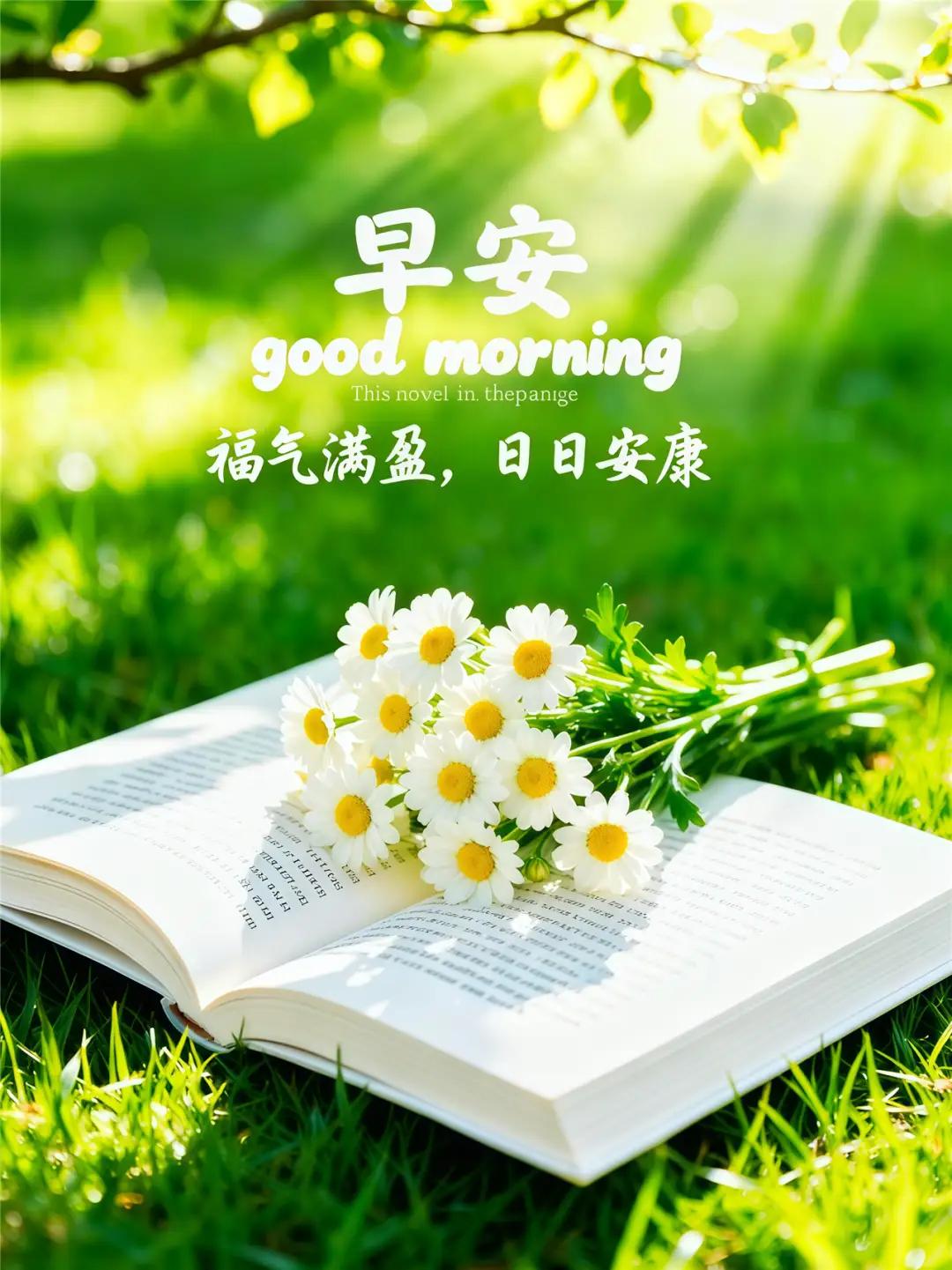 早安，好心情从阅读开始！🌸📖