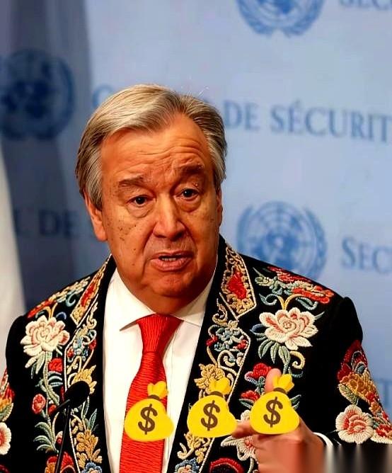 50多亿，就这么打过去了。联合国那边，人家副发言人，专门用中文对着镜头说了声：