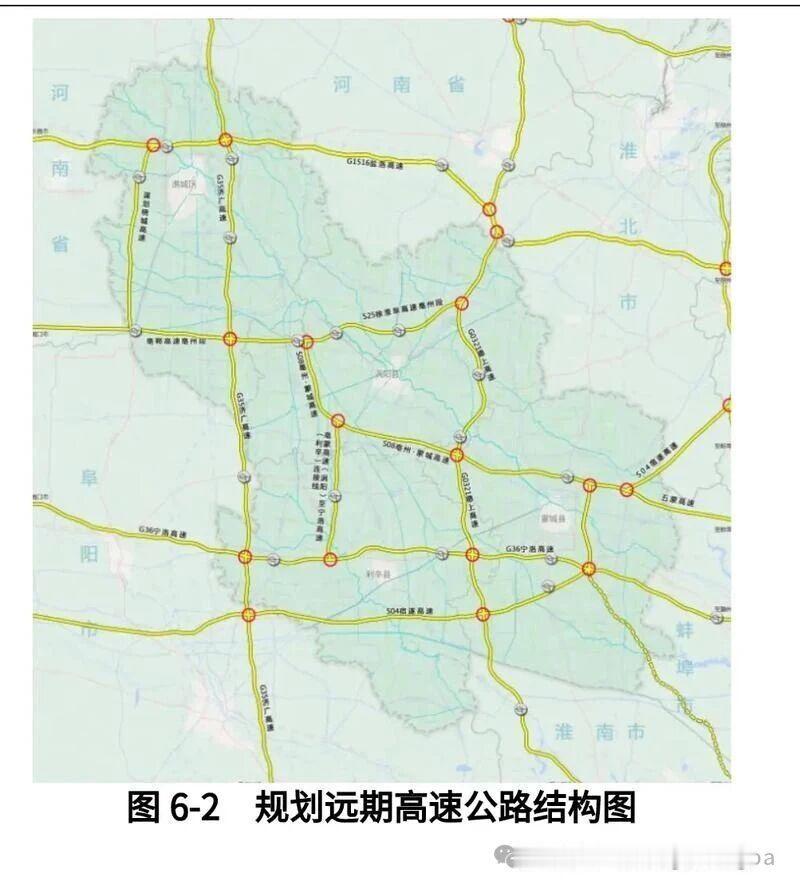 亳州市高速公路规划图！这几年是安徽高速公路发展的黄金时期，亳州也是抓住了这个时