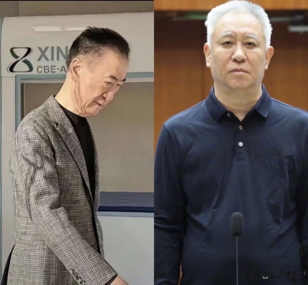 一个是阶下囚，一个是赶路人。同是地产大佬，都当过首富，如今一个在里头熬白了头，一