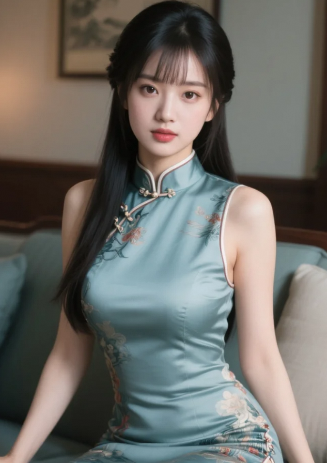 古街灯影摇曳夜，谁家姑娘踏月归