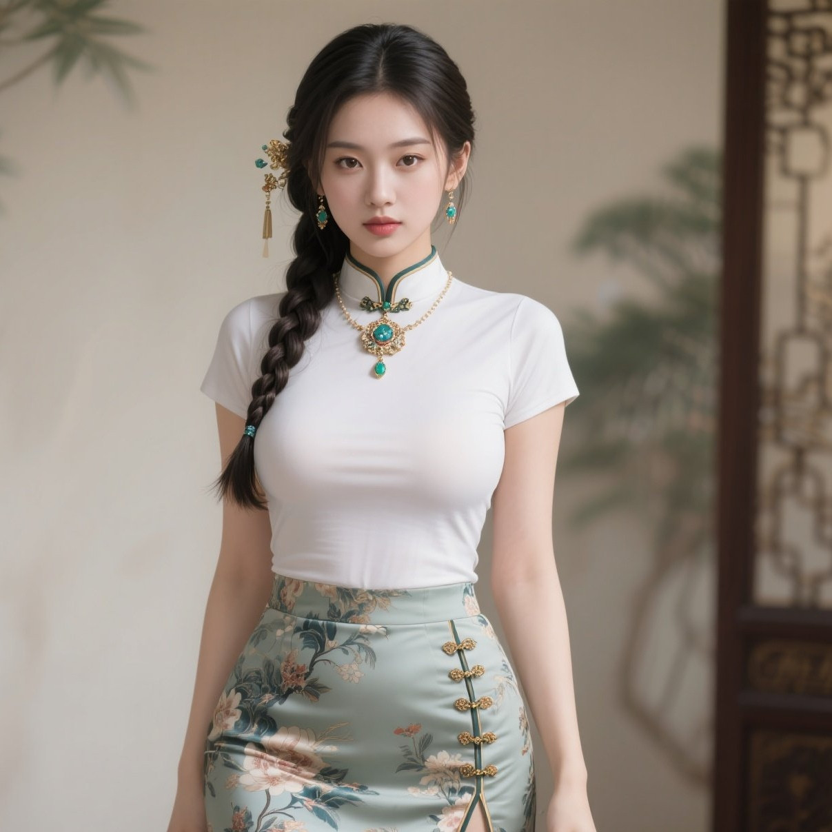 丰腴佳人旗袍秀，婀娜多姿韵风流