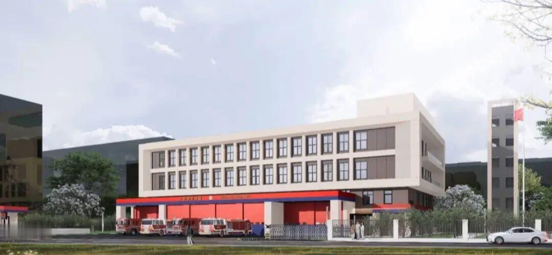 近日，青岛市崂山区中韩街道枯桃消防救援站项目主体结构全面封顶。项目位于中韩街道枯