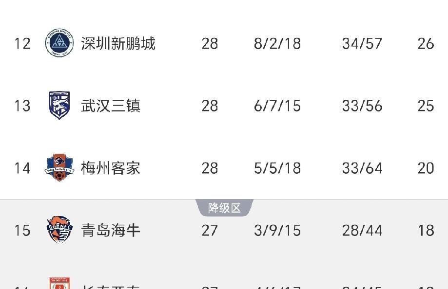 随着深圳新鹏城2：1战胜保级对手武汉三镇，深圳新鹏城基本上完成保级任务。本赛季，