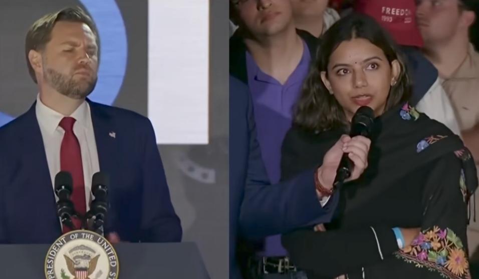 副总统很显然对小姑娘的言论有些不满。近日，听到副总统要减少美国合法移民的言论