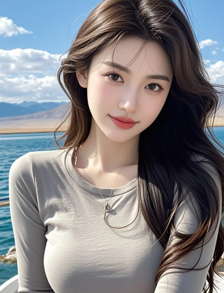 从青海湖来的女神，带着自然的魅力