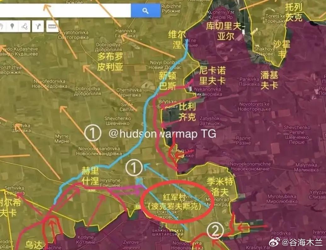 乌克兰东部战场的形势发生了明显变化。在红军城以北至多布罗皮利亚的突出部区域，俄军