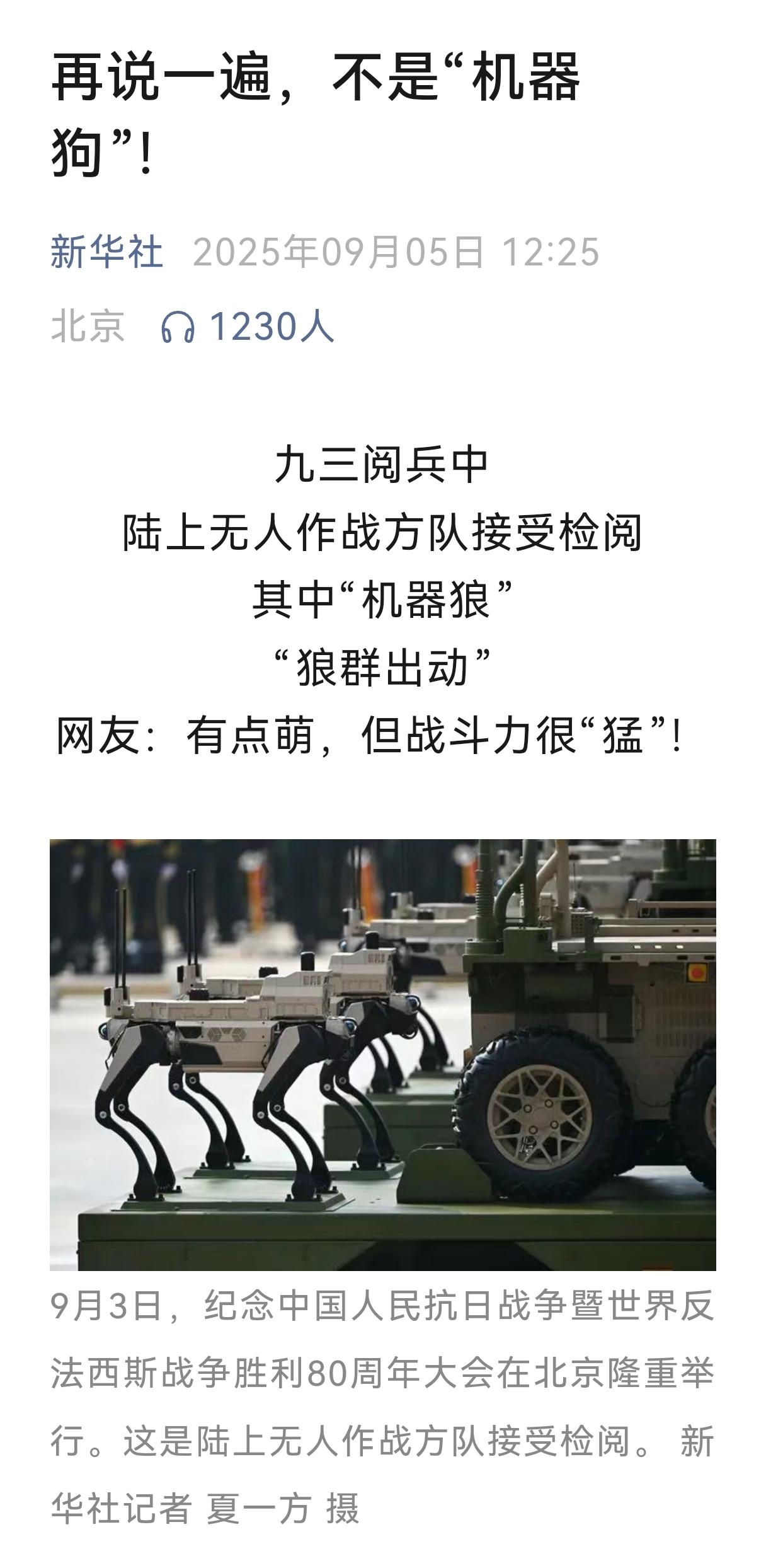 正式介绍一下，我们叫机器狼不叫机器狗哈。机器狗是单独行动或者跟战士一起行动，而机