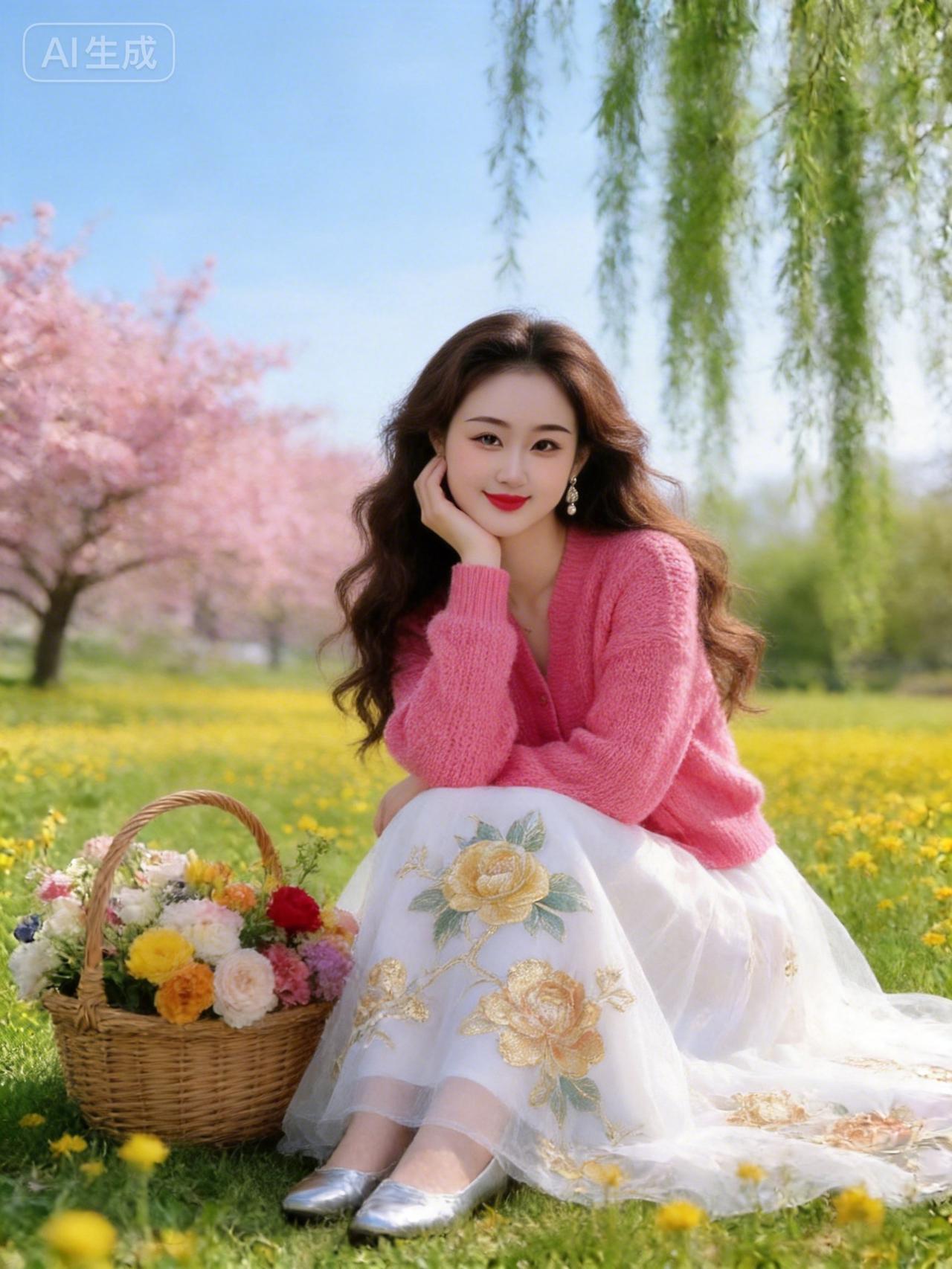 春日野餐，花海中的甜美时光🌸💐🌼