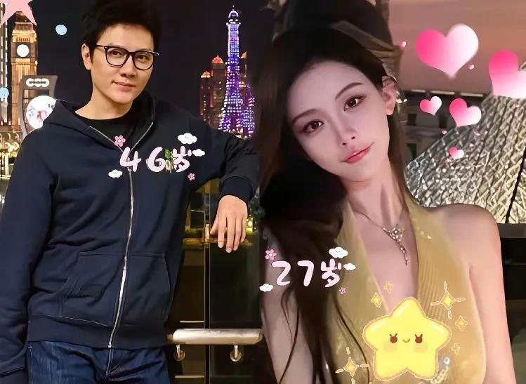 46岁的冯绍峰新恋情曝光，狗仔拍到他晚上和长发美女约会，两人在车里吃东西超开心，