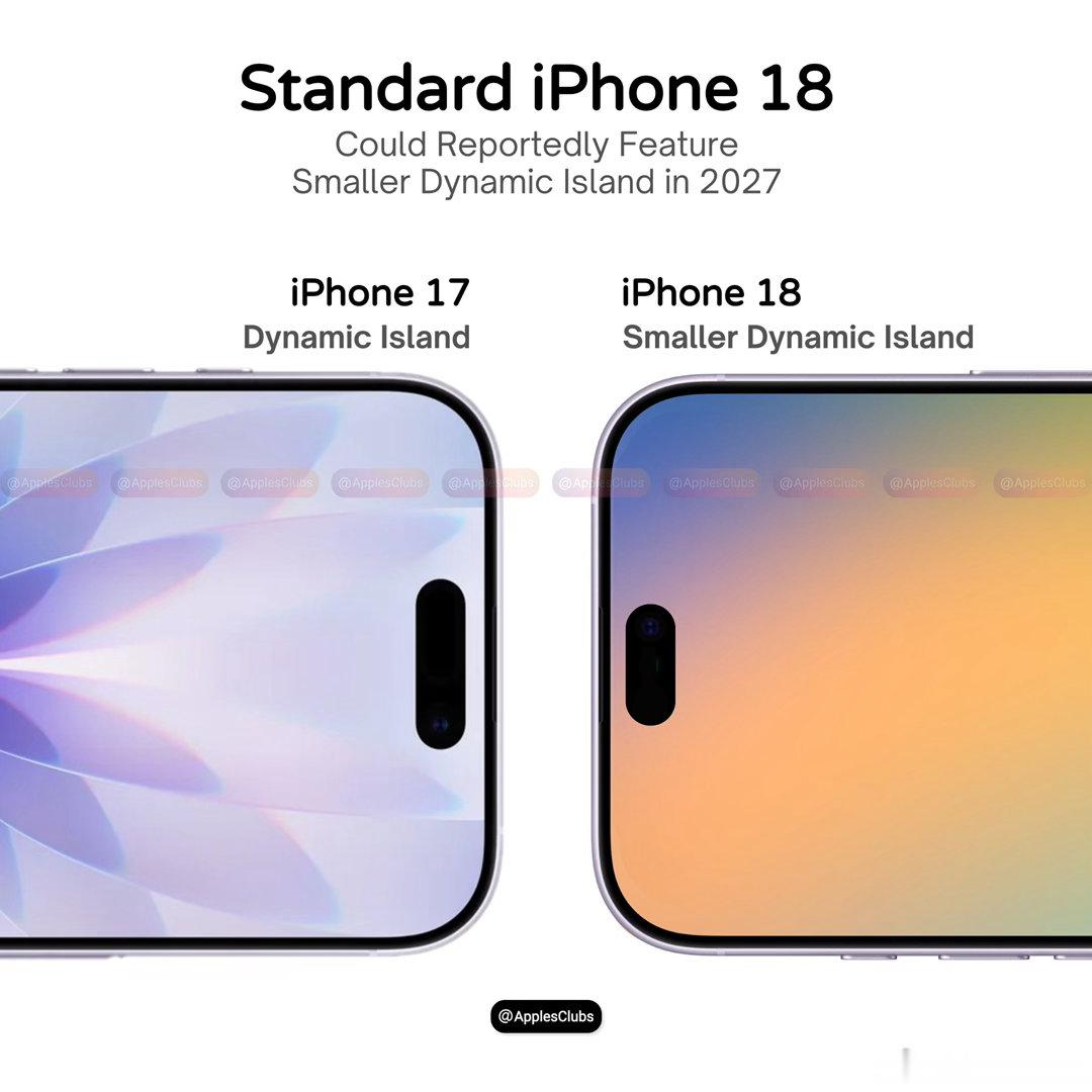 曝iPhone18Pro首发第二代灵动岛对，就是这样的。