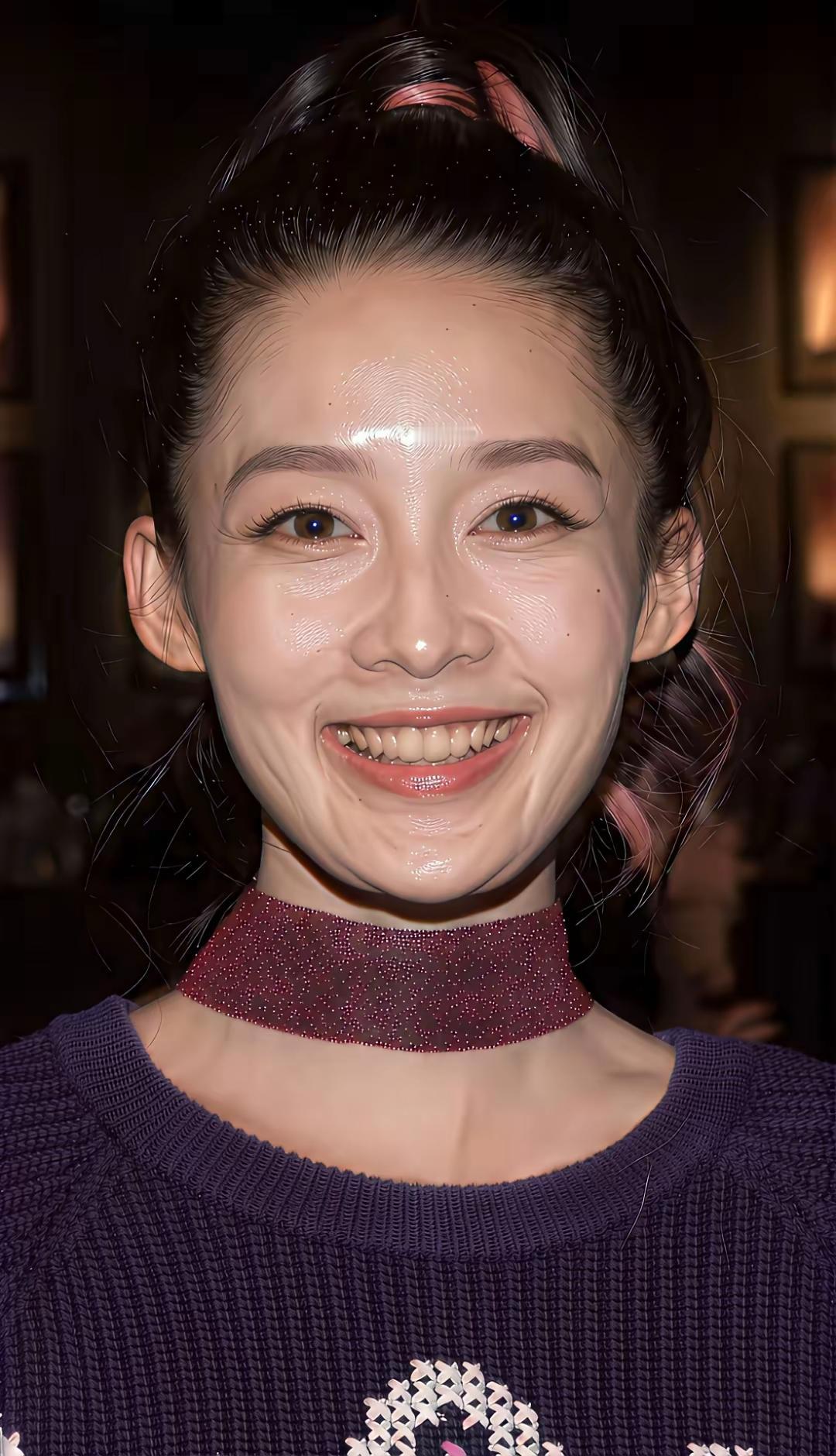 女星素颜近脸照张馨予的状态最好