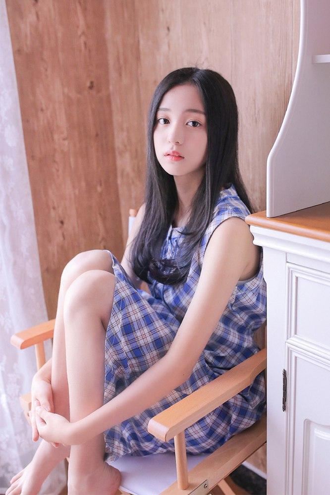 少女心爆棚的蓝白格子裙温柔甜美🌸👗💕少女心温柔