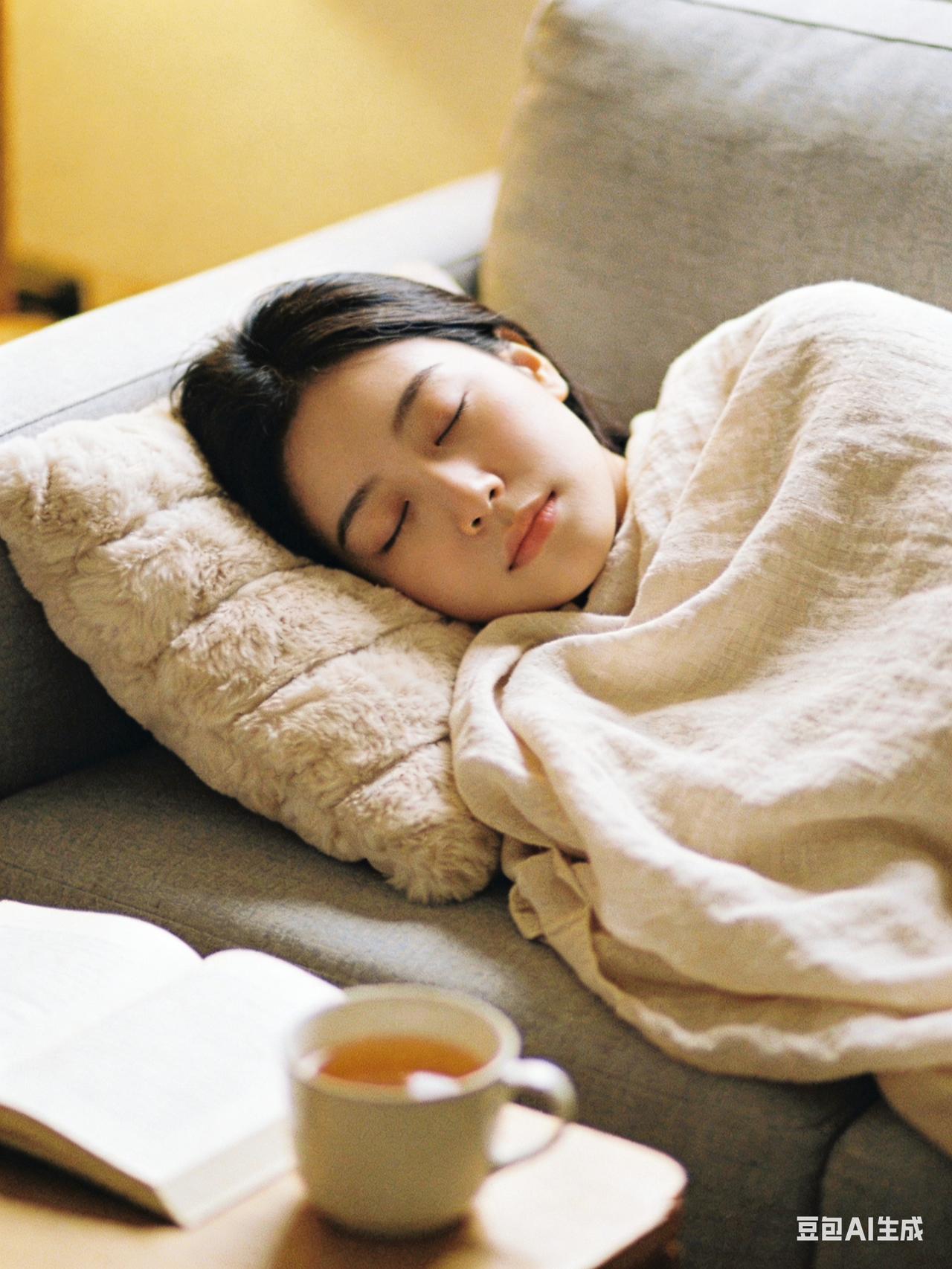 我刚才特意试了试大兵教的睡眠法。右手放在耳朵旁边，朝右边侧躺着，用鼻子慢慢