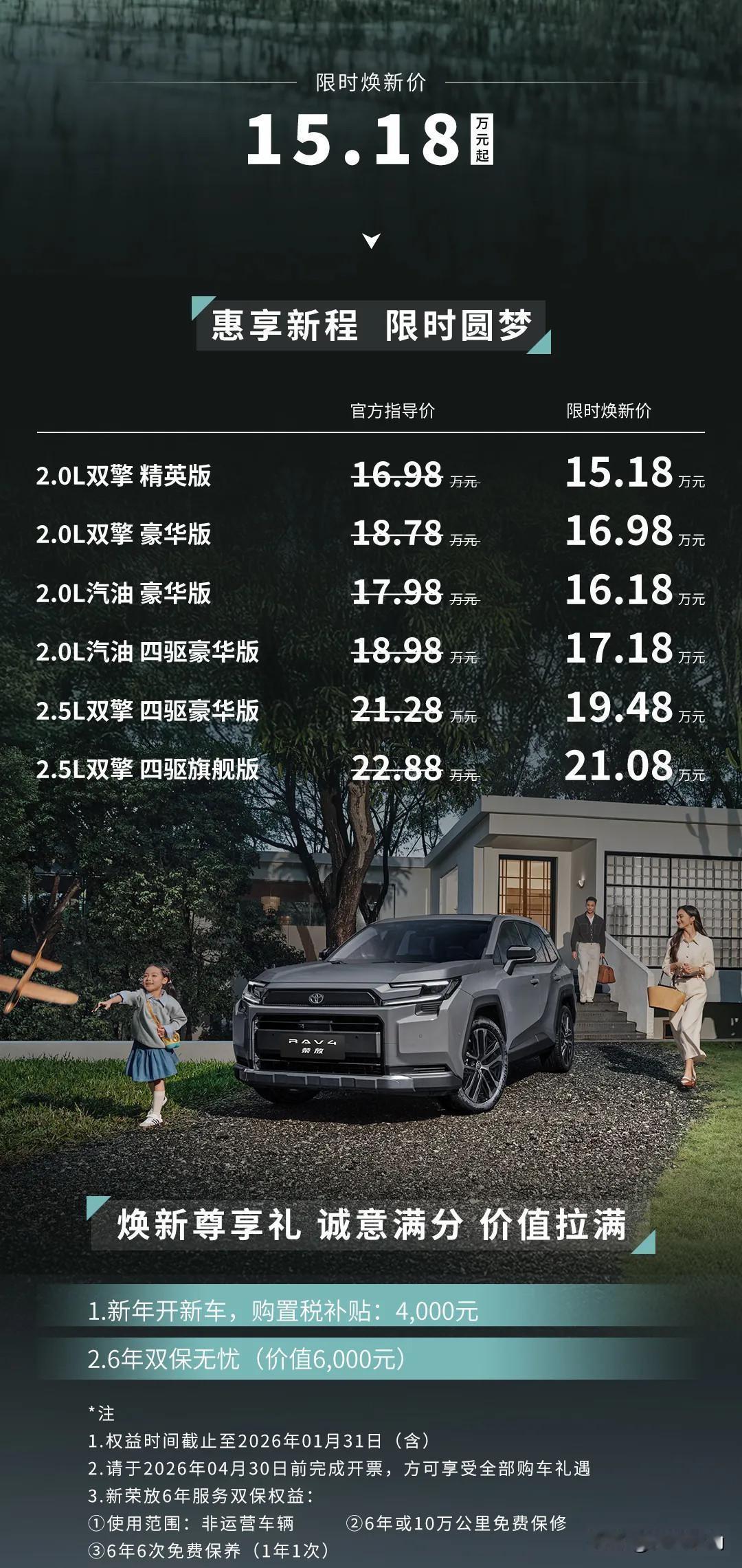 说起城市SUV，RAV4荣放这个名字你一定听过，它算得上是这个领域里的老前辈了，