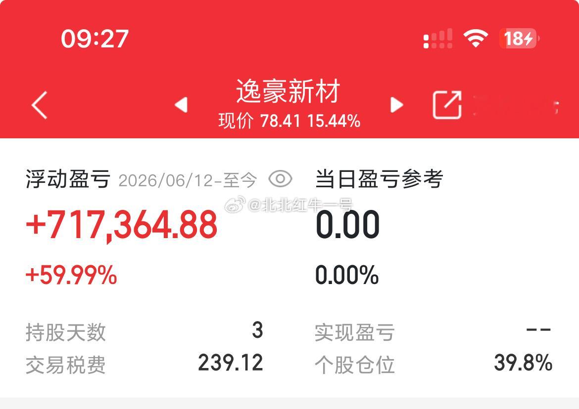 继续强势高开，今天不打板就得止盈出局了