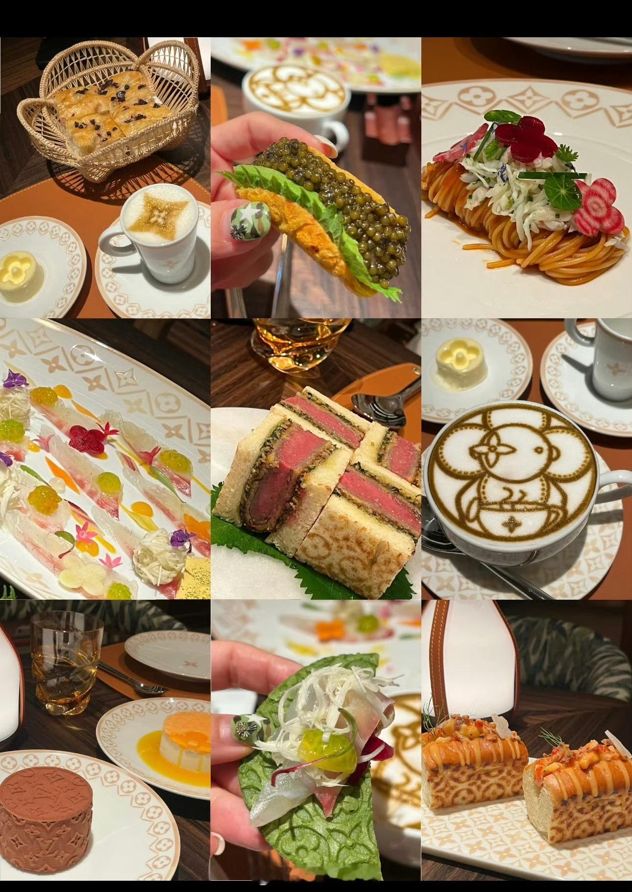LV首尔开餐厅3只牛肉饺子243元3只印着logo的牛肉饺子要243元，沙拉20