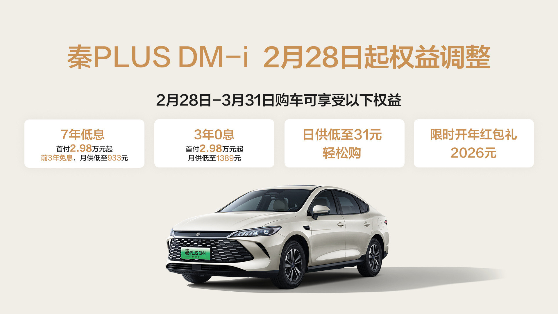 比亚迪秦PLUS这也太顶了，2月28号刚官宣的，史上最强金融政策，直接给到3月3