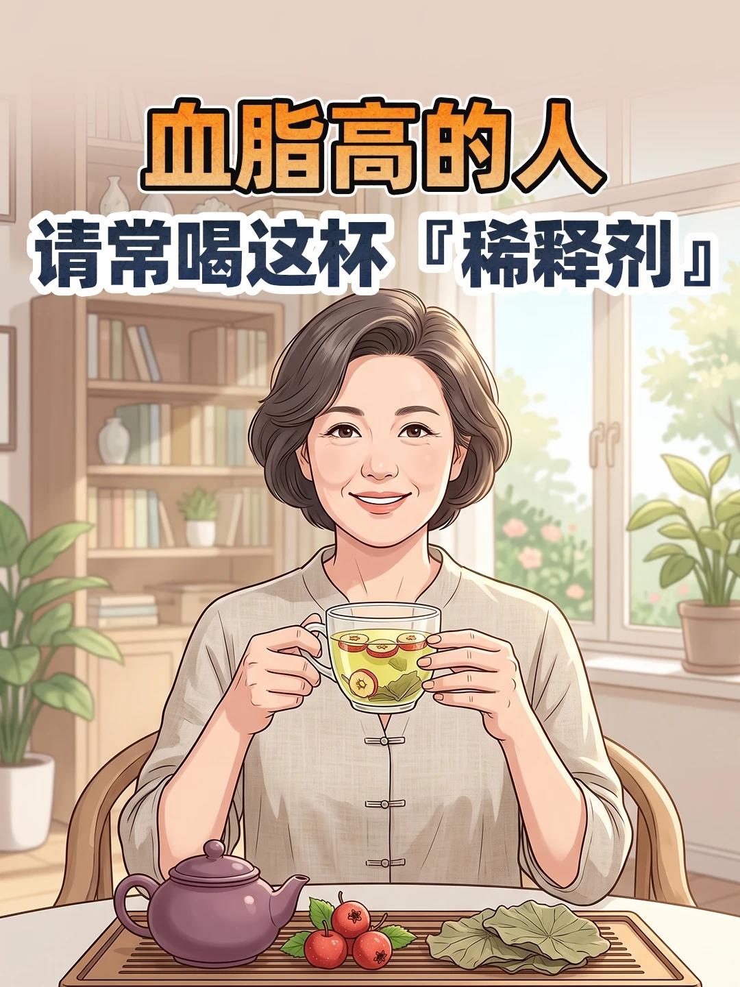 血脂高的人请常喝这个！🍵。别再透支你的血管了🫀。血脂悄悄变稠，头晕...