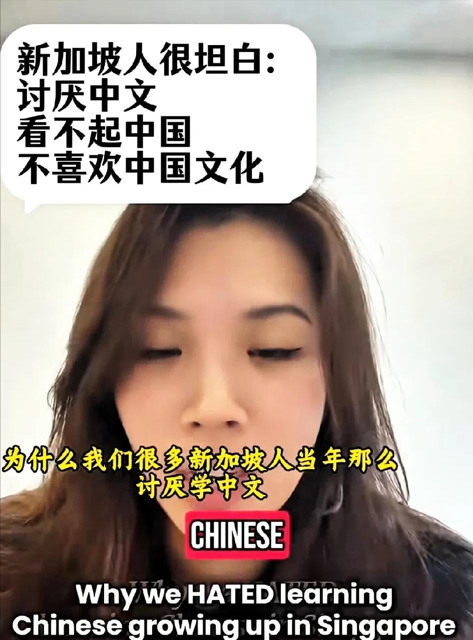 有人问一位新加坡女子：“为何新加坡年轻人讨厌中文呢？”没想到，她回答得很直白，