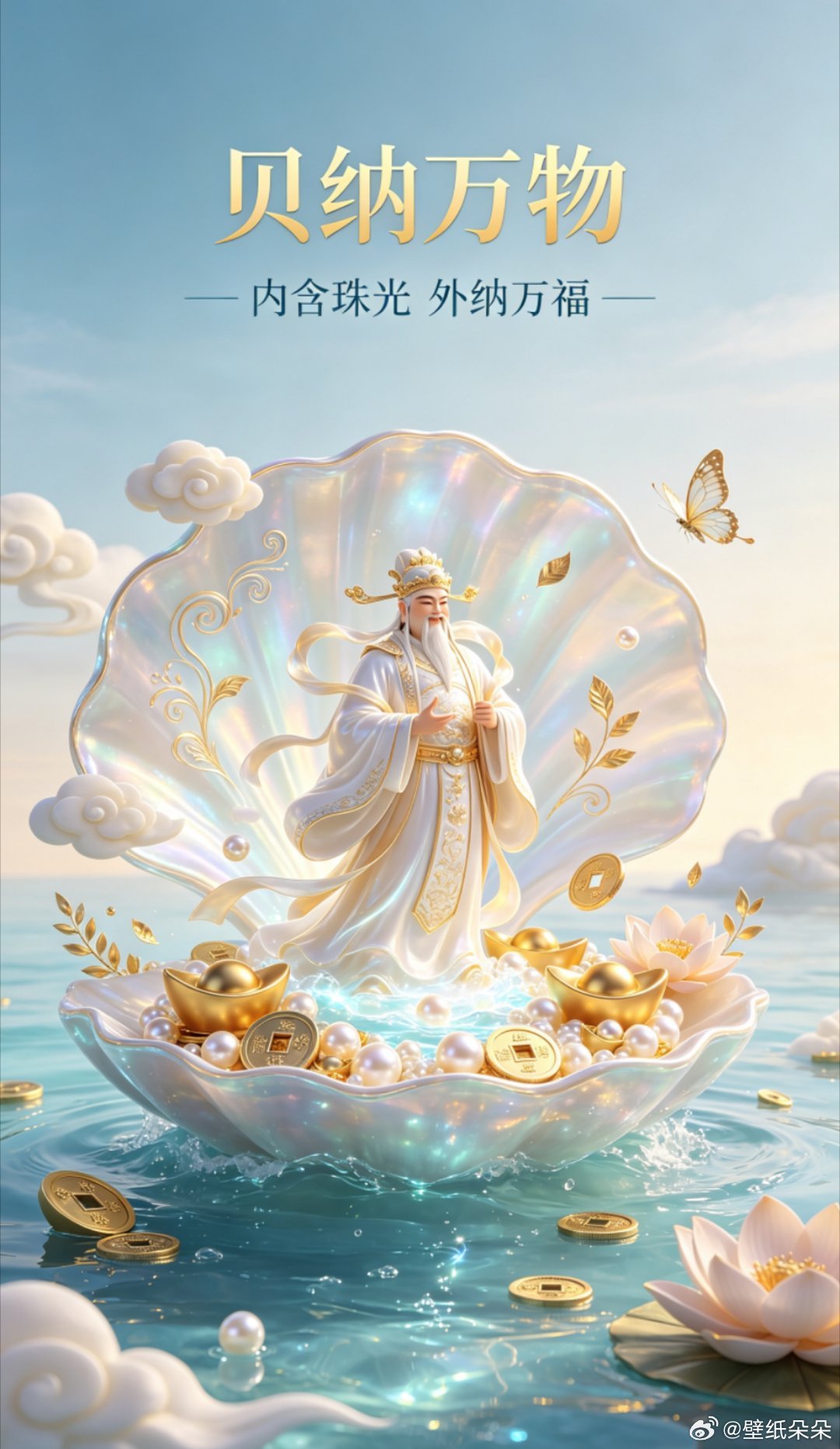 时来运转八方来财见者发财！...赐财纳福财神爷壁纸～