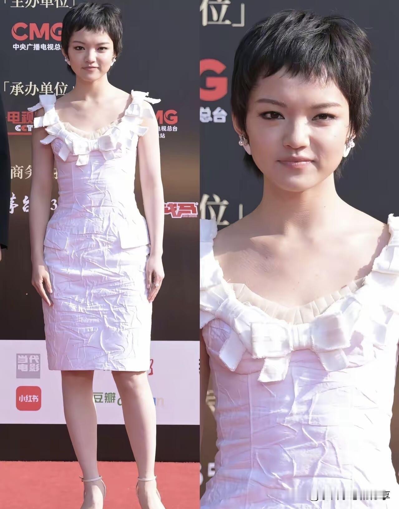兰西雅90后女演员，身高162，发型比较普通，颜值并不是那种美女的长相，但我觉得
