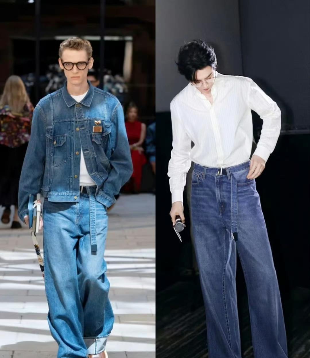 我宣布，“脖子以下全是腿”再也不是夸赞女生的专属了，你看刘宇宁穿Levis×