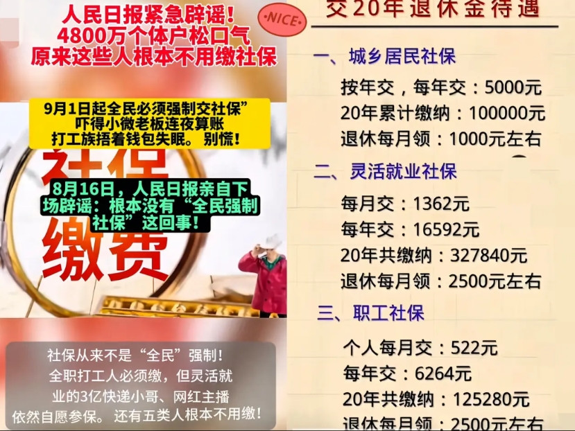 社保新规下，灵活就业人员明明全部都是自己缴费，但缴费比例入个人账户却十分不公！
