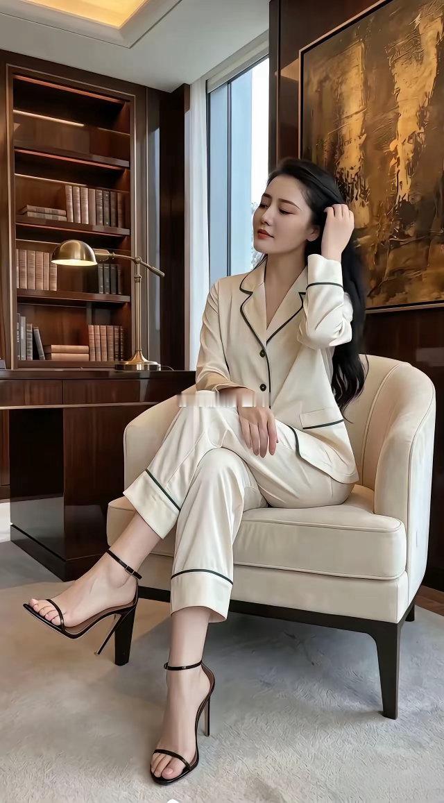 高跟鞋配睡衣，不一样的美