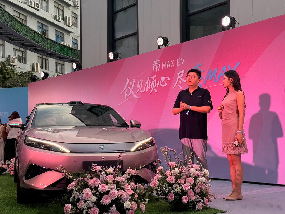 比亚迪秦MAX  实车看起来比秦L长一点，低趴溜背、隐藏门把手、气场更...