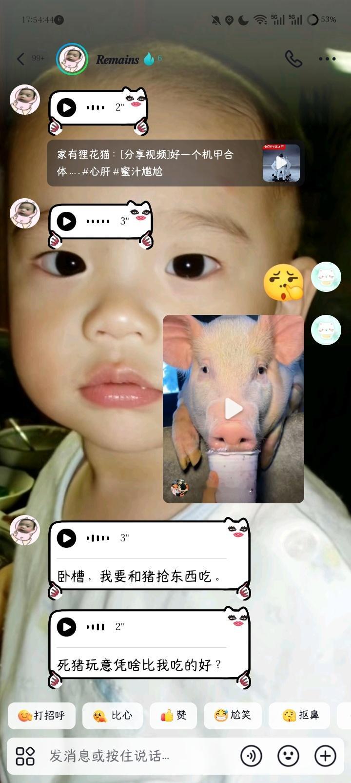 太可怕了还要和猪抢吃的[惊恐]​​​